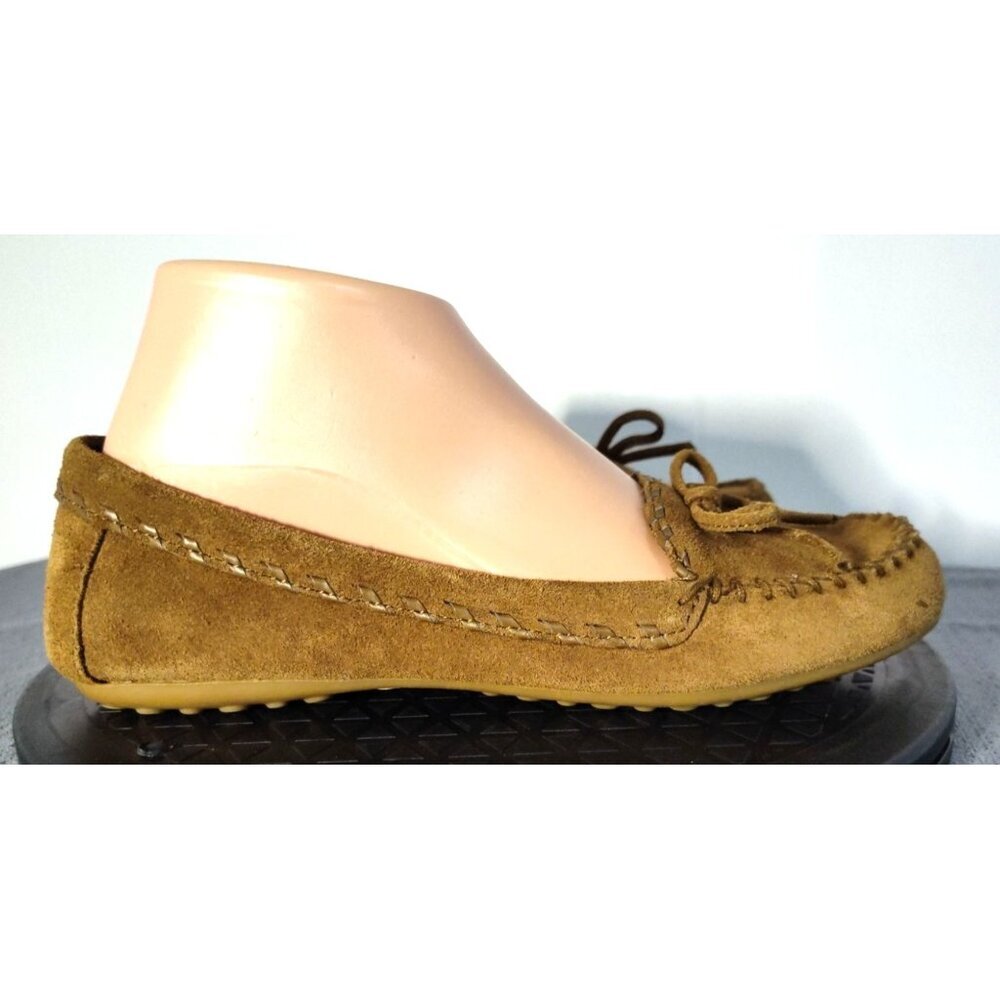 Minnetonka Women’s Leather Moccasin Fringe Slip On Shoes Size 8.5